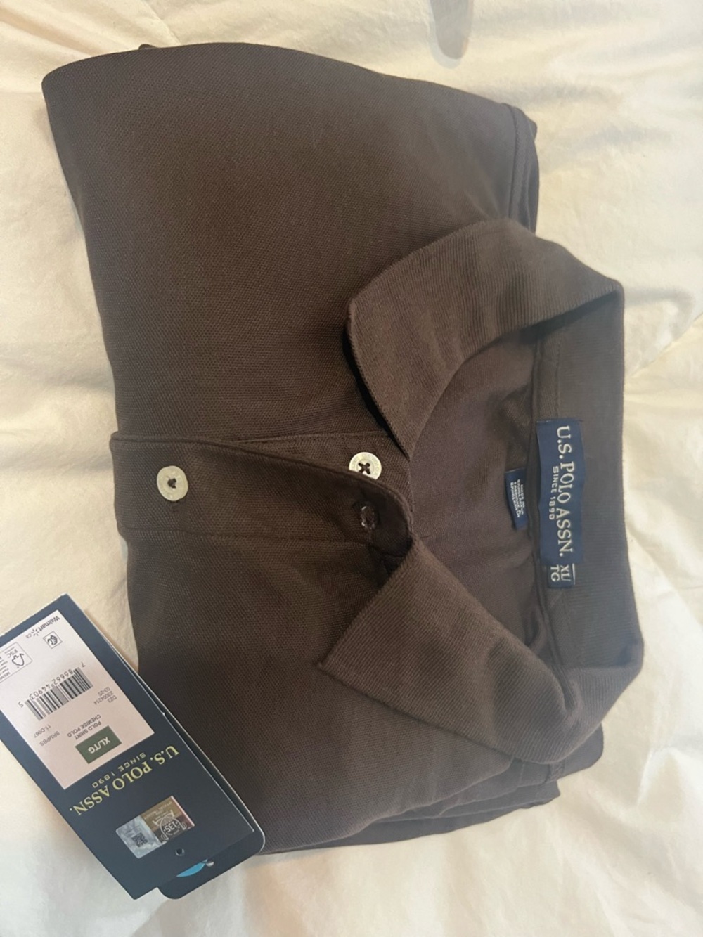U.S. Polo Assn. Brown Short Sleeve Polo